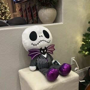 Jack Skellington Plush Toy with Purple Accents